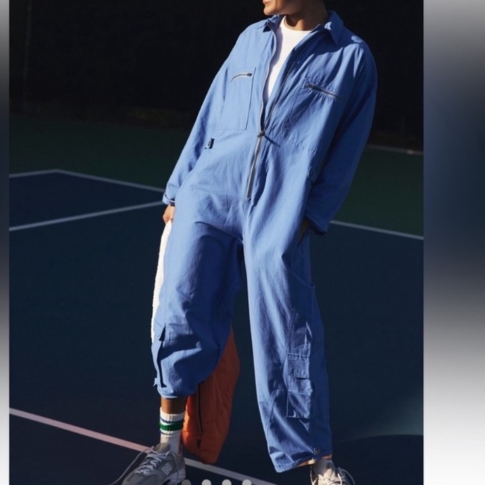 Free People Blue Jumpsuit